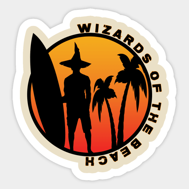 Wizards of the Beach Sticker by AuthorsandDragons